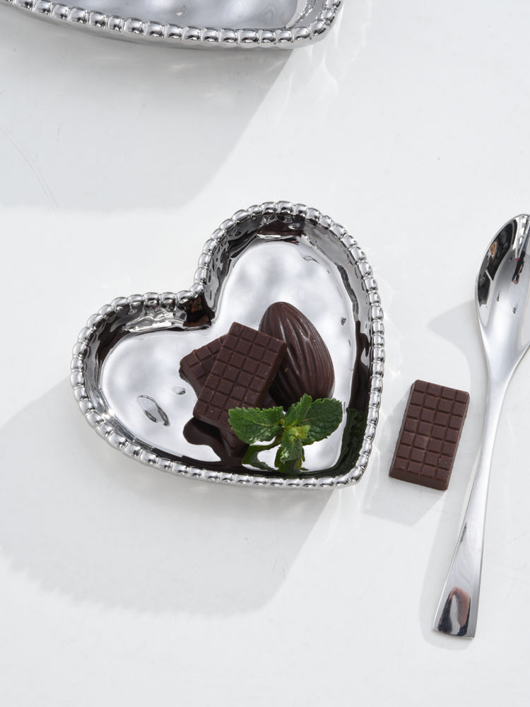 Love In The Air Mini Heart Dish Silver