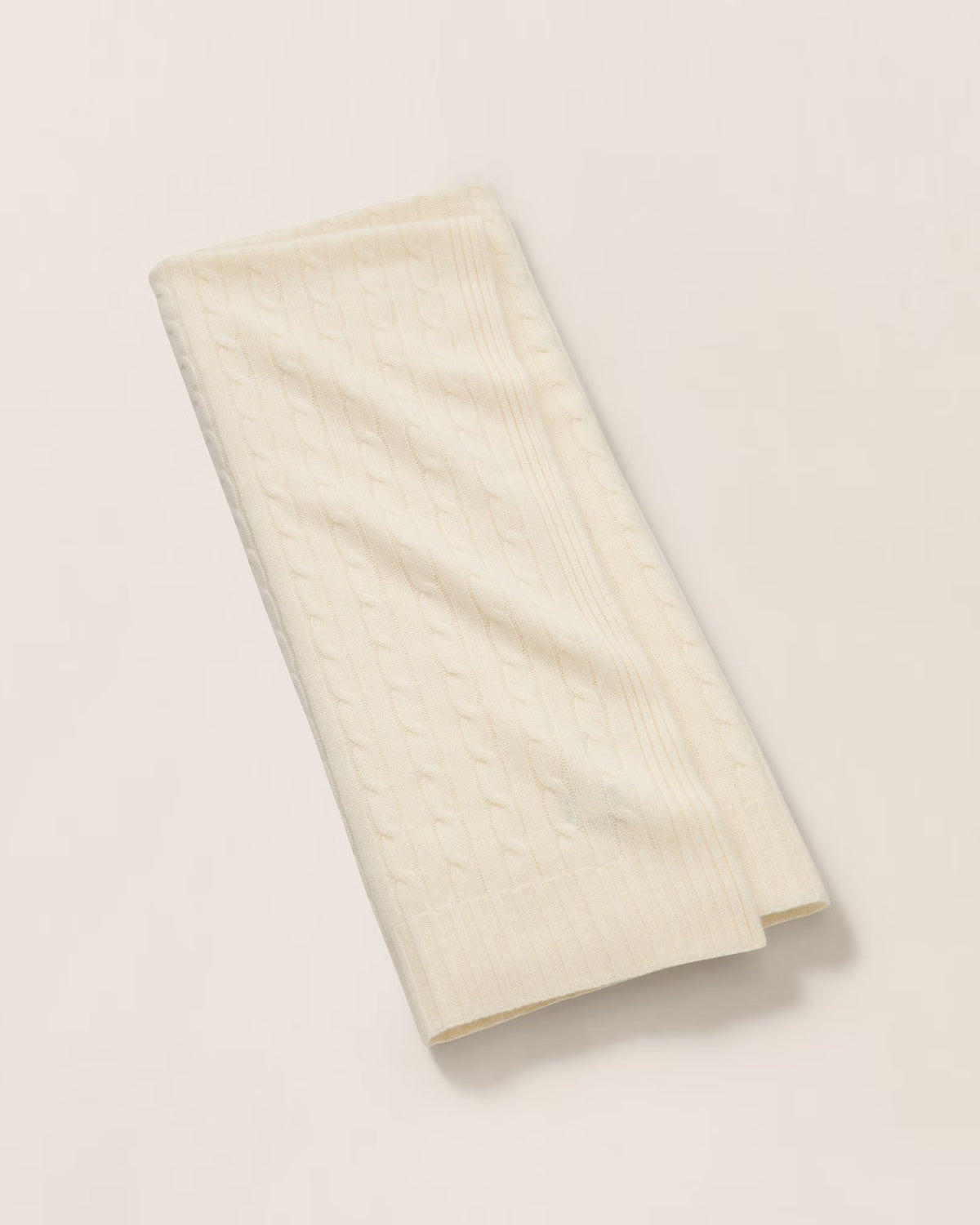 The Iconic Cable Cashmere Throw Blanket