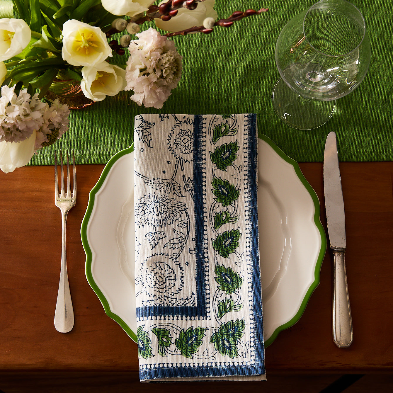Cuttyhunk Block Print Dinner Napkins