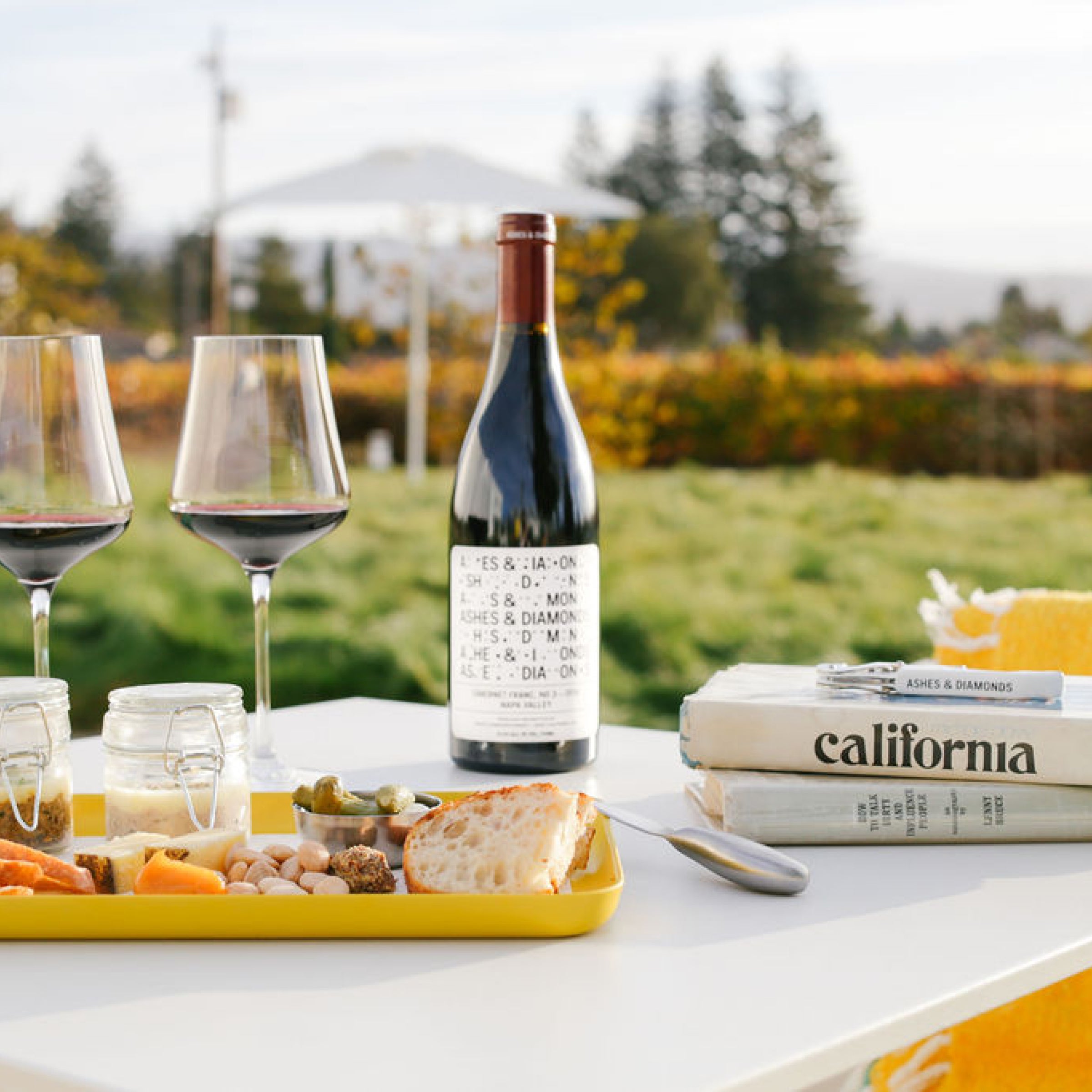 Napa Valley Wines and Cheese Tasting for Two at Ashes & Diamonds Winery