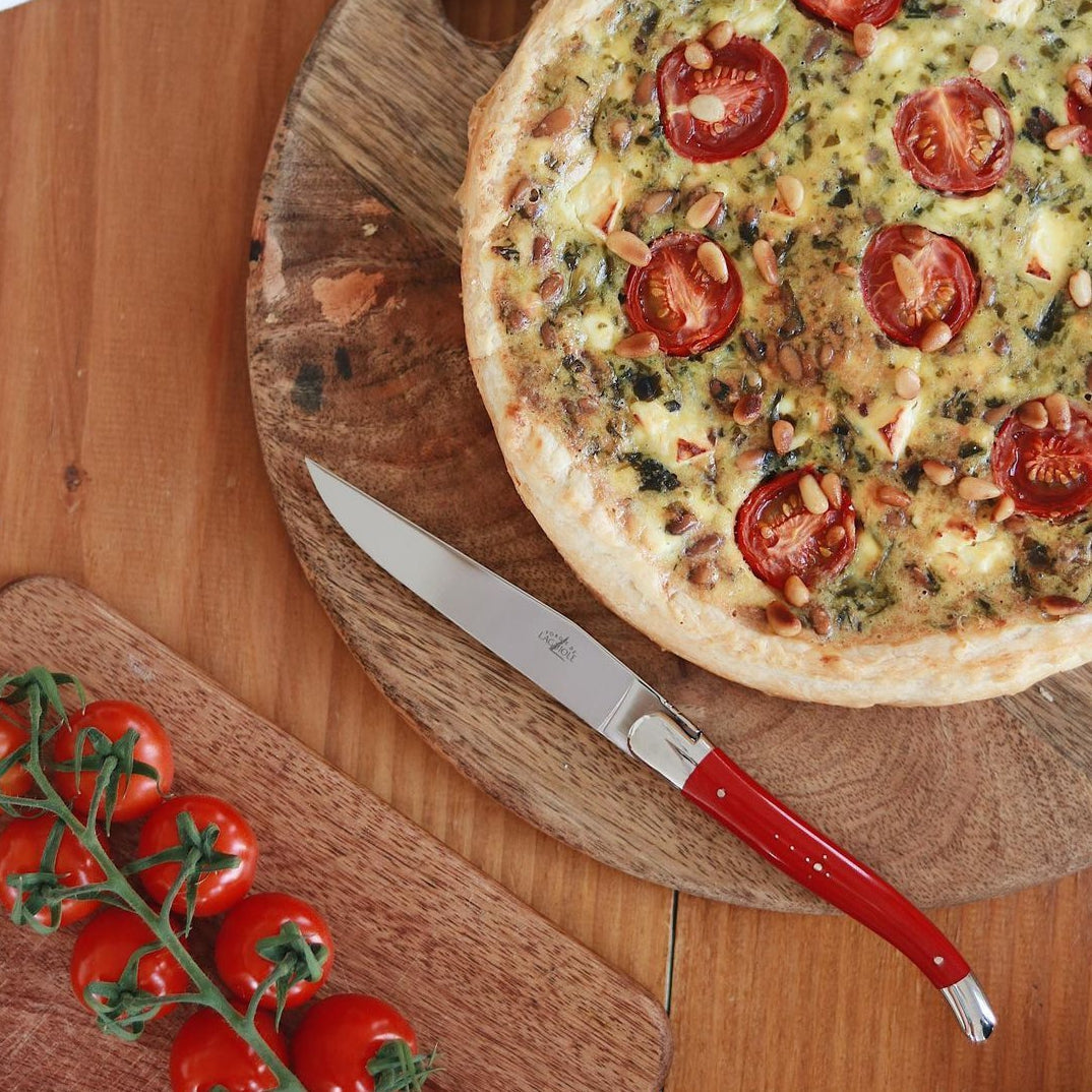 Forge de  Laguiole 6 Piece Steak Knife Set Fabric Series Red