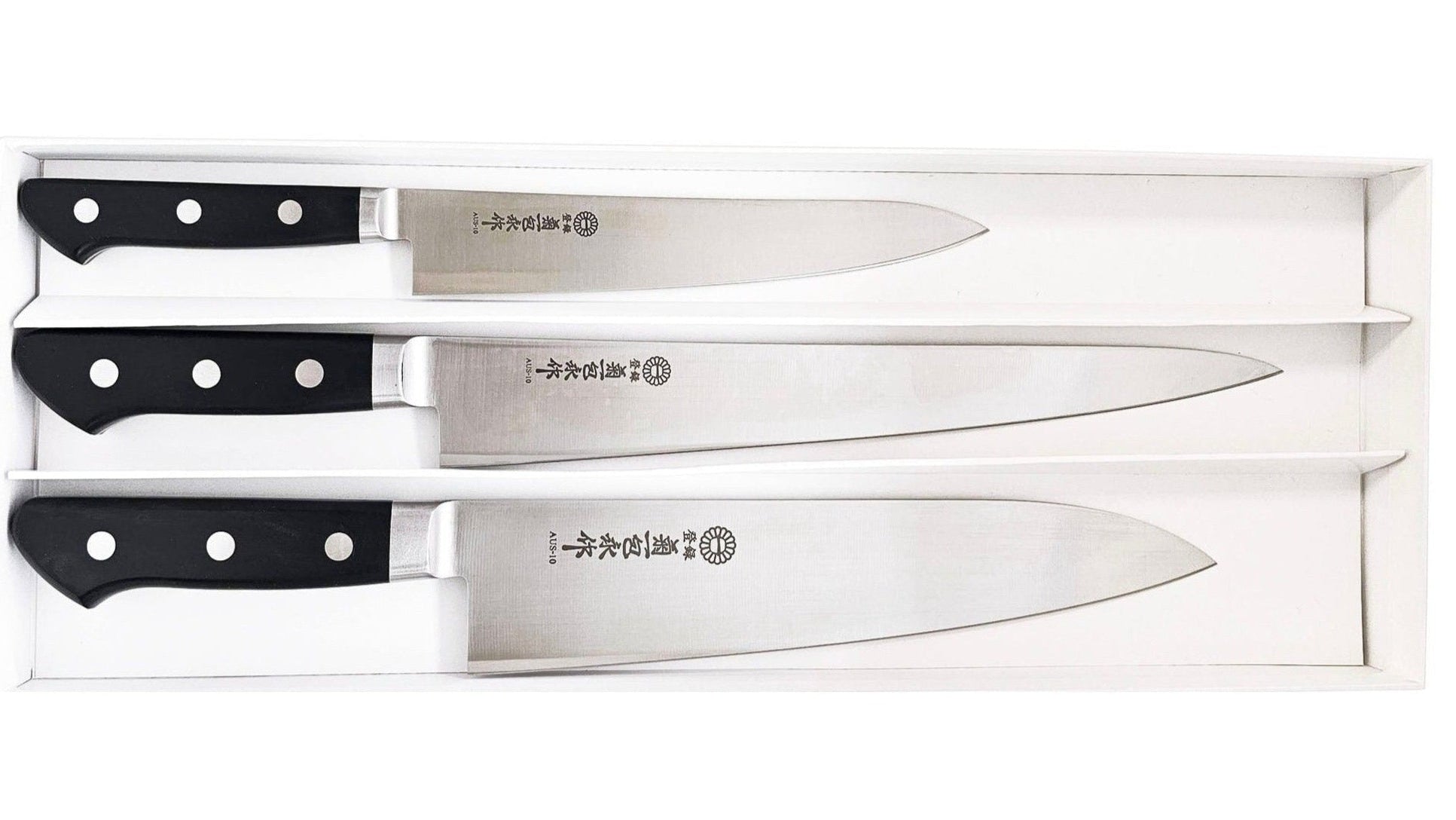 GM Series Molybdenum Stainless Steel 3 Piece Set Kikuichi Cutlery