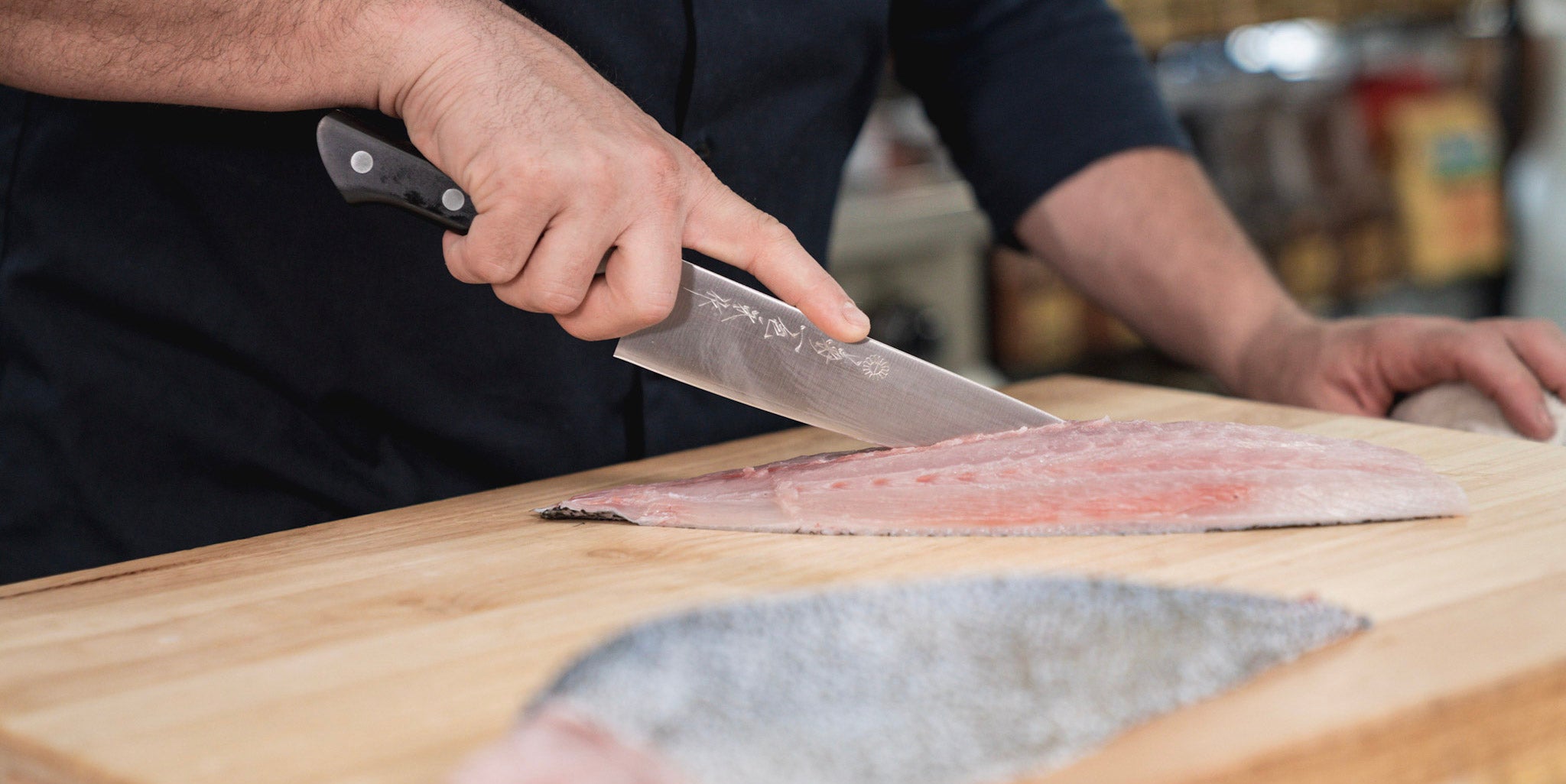 GS Series Gold Warikomi Gyuto Kikuichi Cutlery