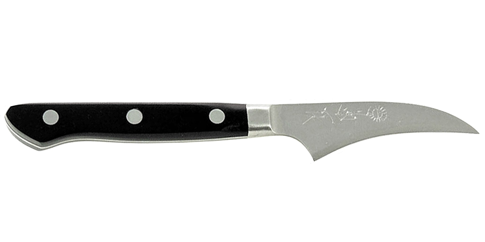 Kikuichi Cutlery Gold Warikomi (GS Series) Bird's Beak style paring knife in 7 cm.