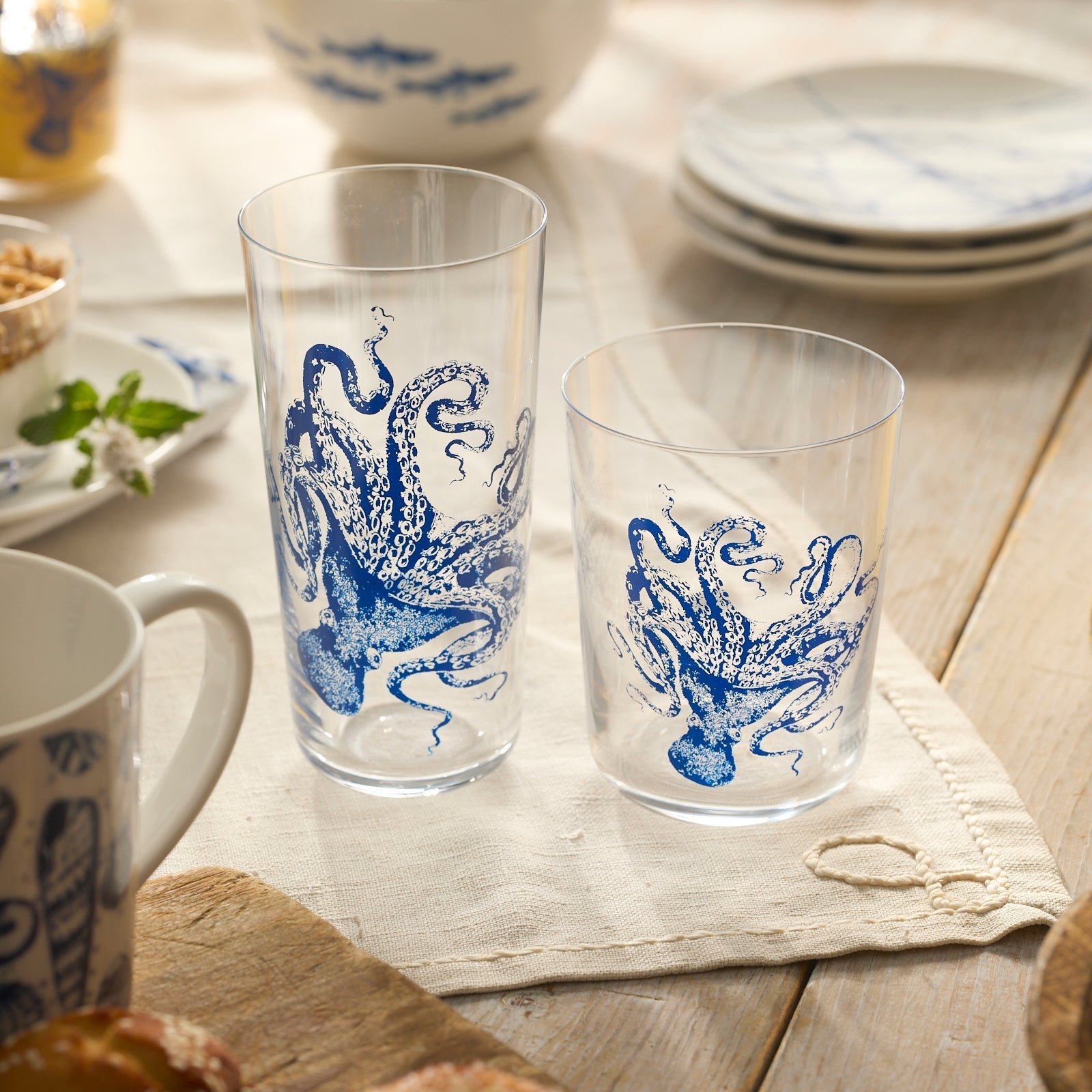 Lucy Blues Short Drinking Glasses