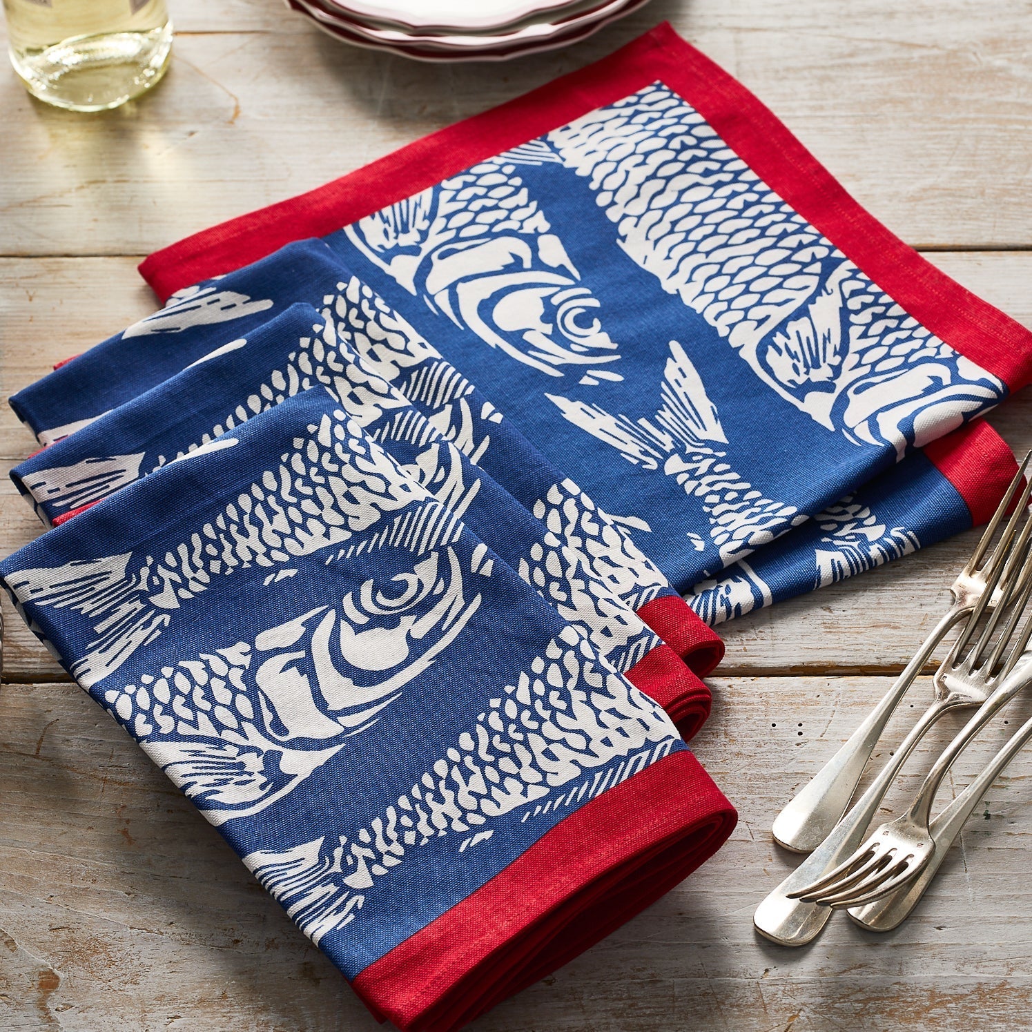Sardines Dinner Napkins, Set of 4