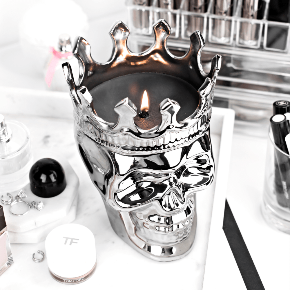 Silver Maximilien Skull in Thé Aroma