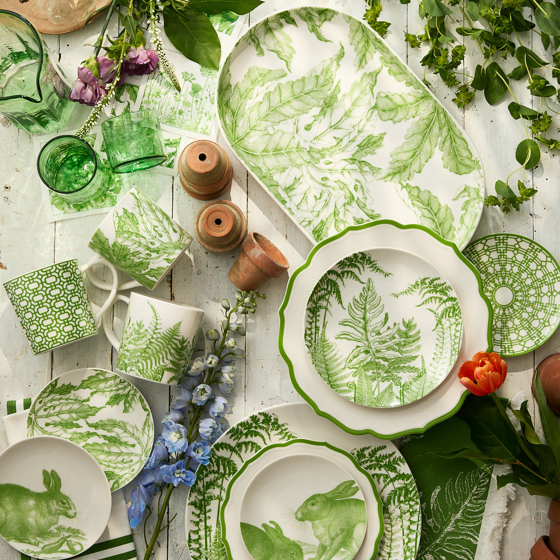 Spring Verde Coupe Salad Plate