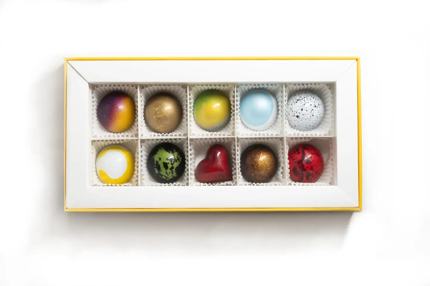 10 Piece Chocolate Hemispheres Collection Shekoh Confections