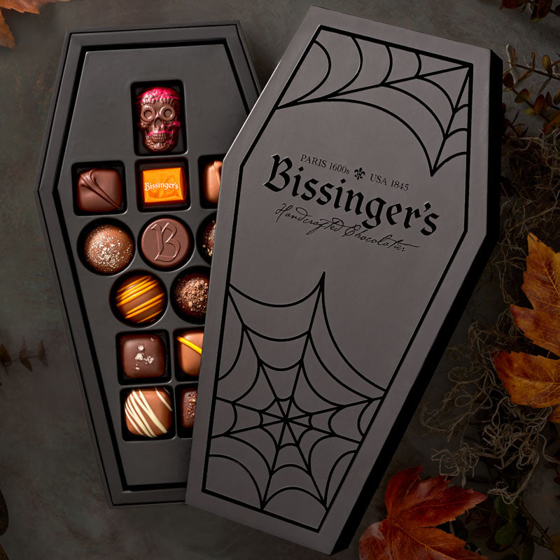 Black Coffin Gift Box - 13 PC Bissinger's Handcrafted Chocolatier