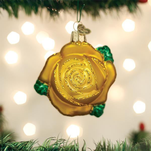 Yellow Rose Ornament Old World Christmas