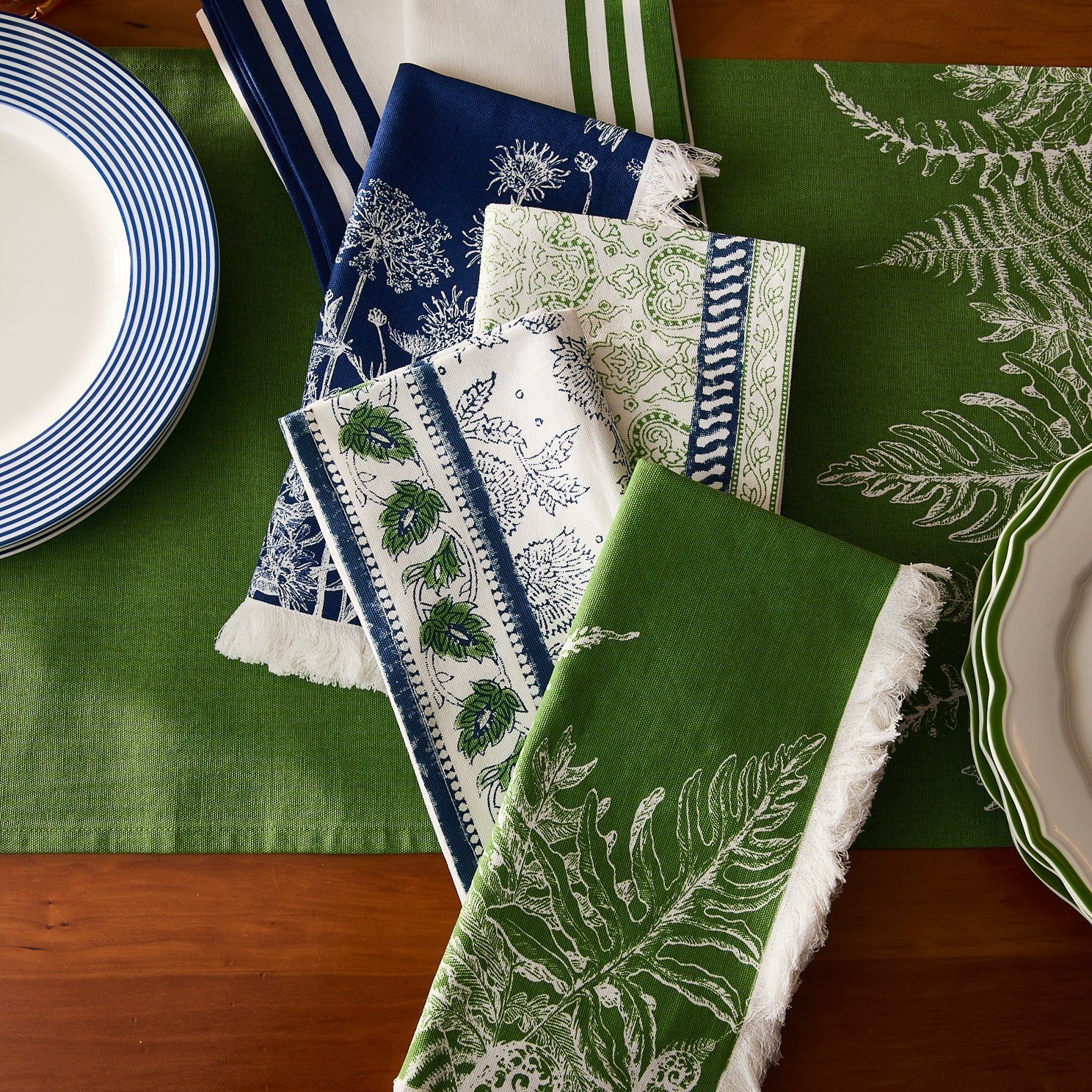 Cuttyhunk Block Print Dinner Napkins