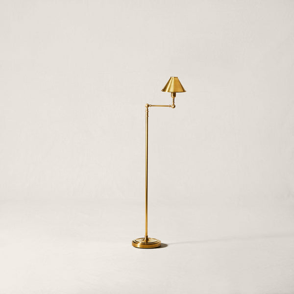 Anette Floor Lamp - Natural Brass