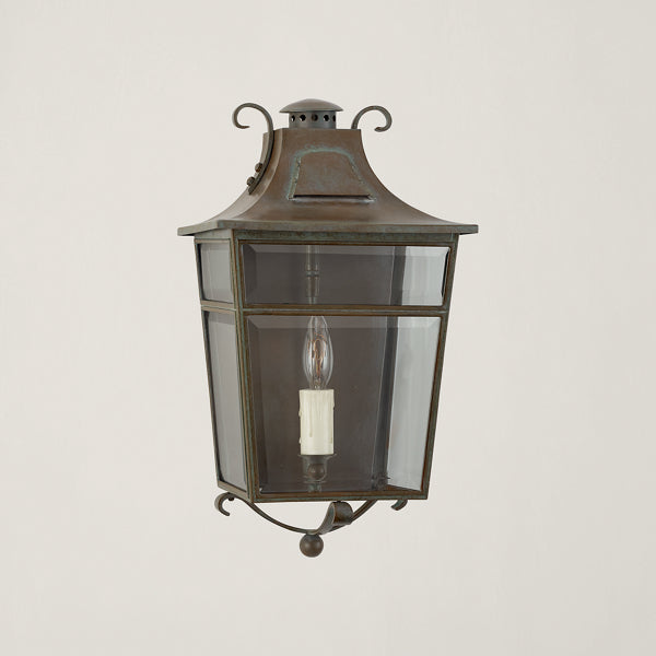 Carrington Small Wall Lantern - Weathered Verdigris