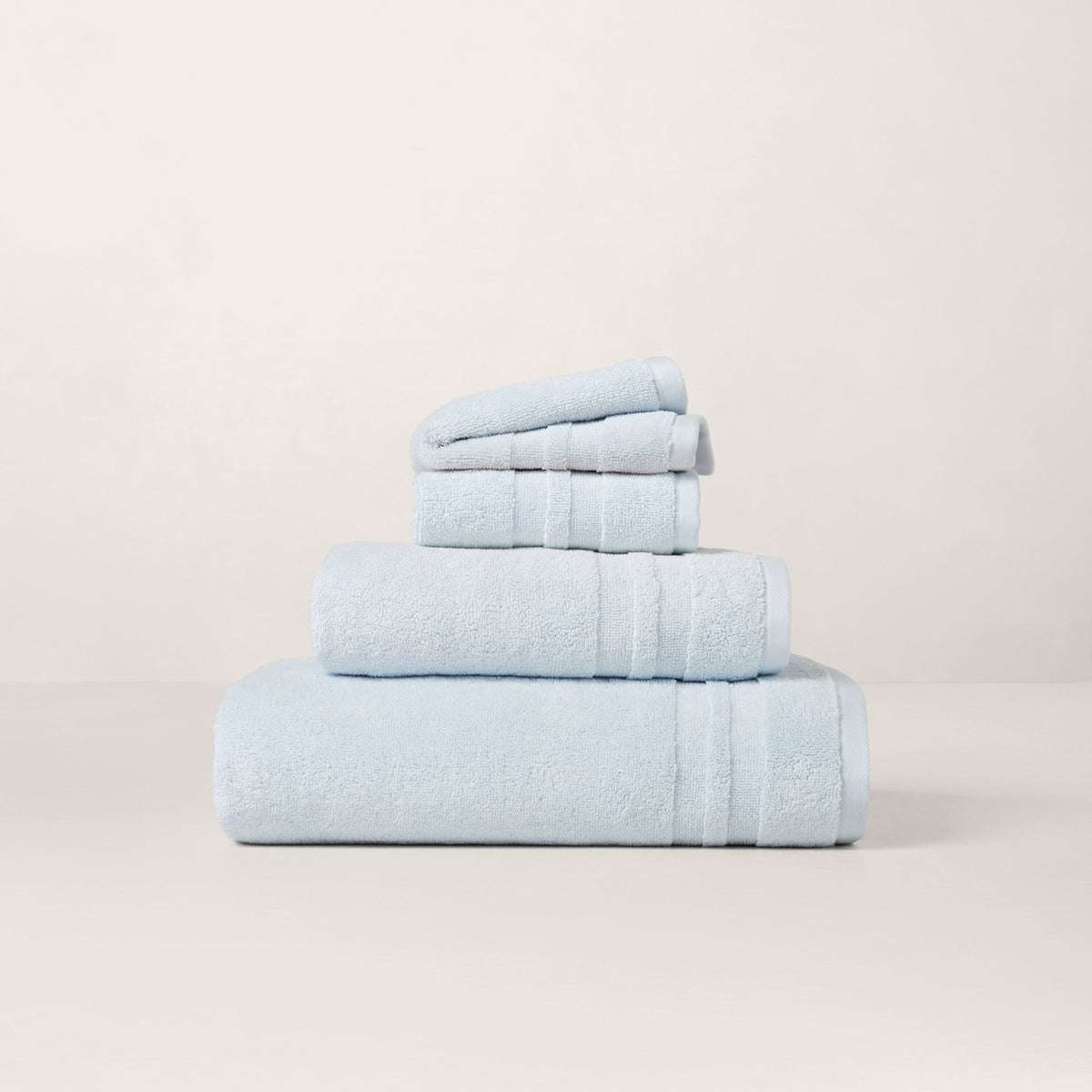 Payton Bath Towels & Mat - Light Sky