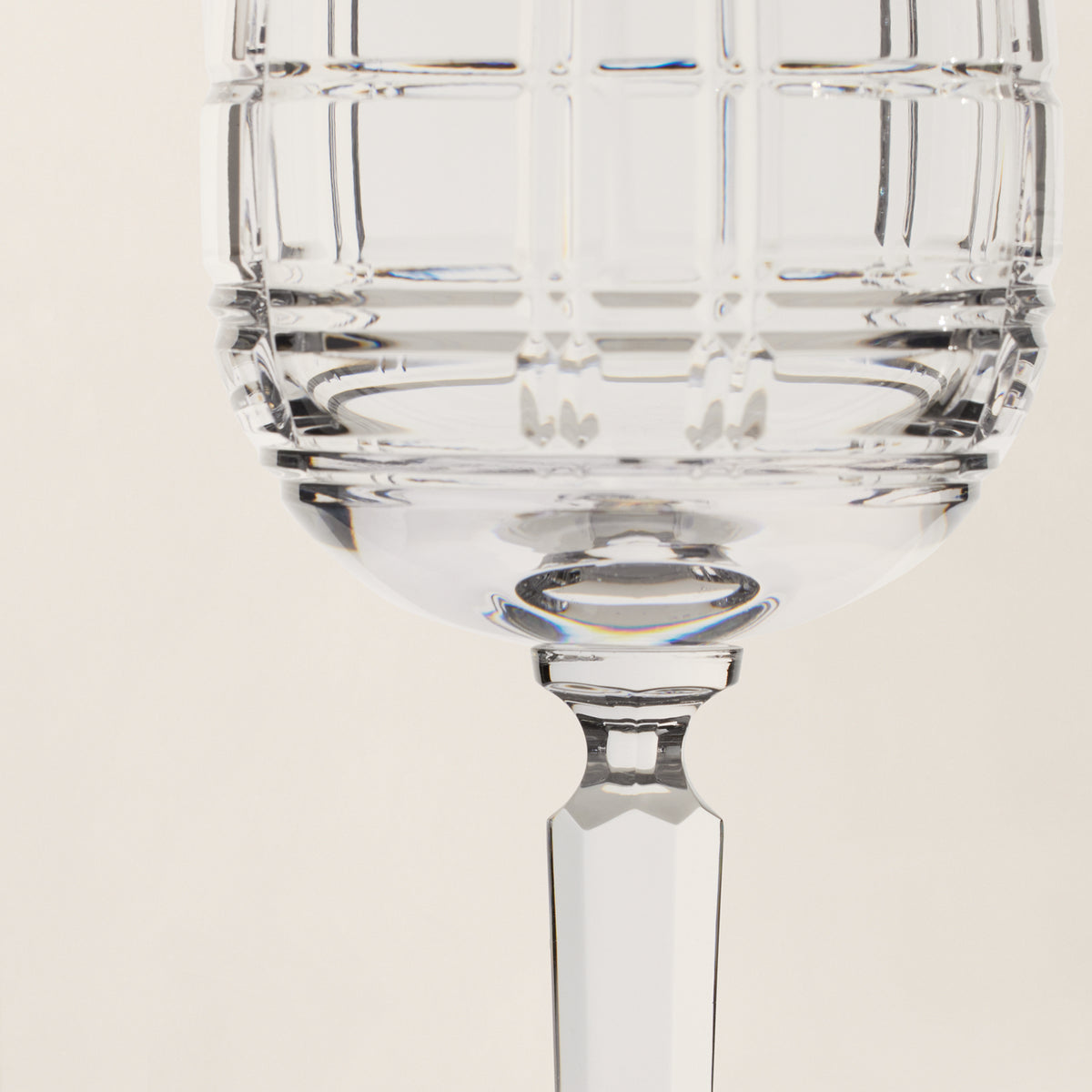 Hudson Plaid White Wine Glass - Ralph Lauren Home