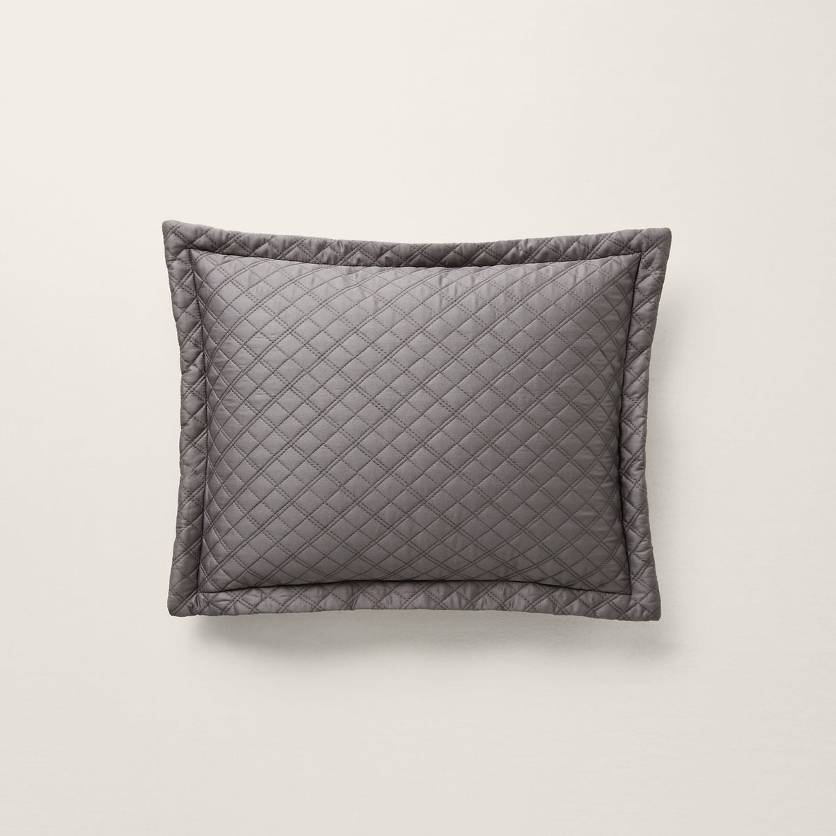 Argyle Sateen Throw Pillow - True Graphite
