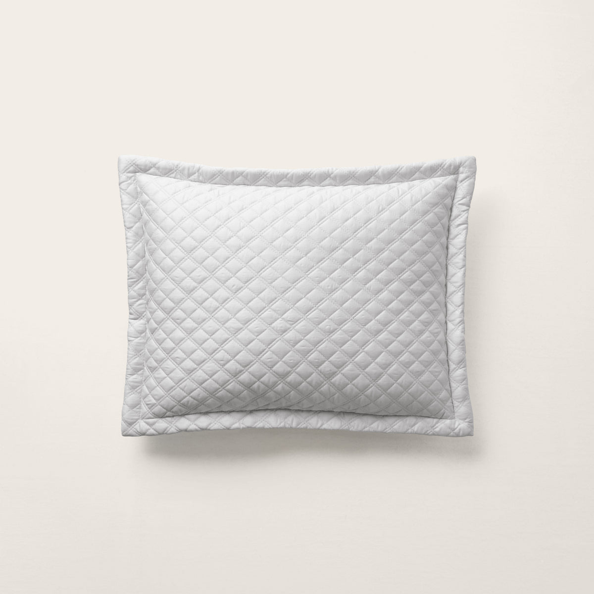 Argyle Sateen Throw Pillow - Platinum