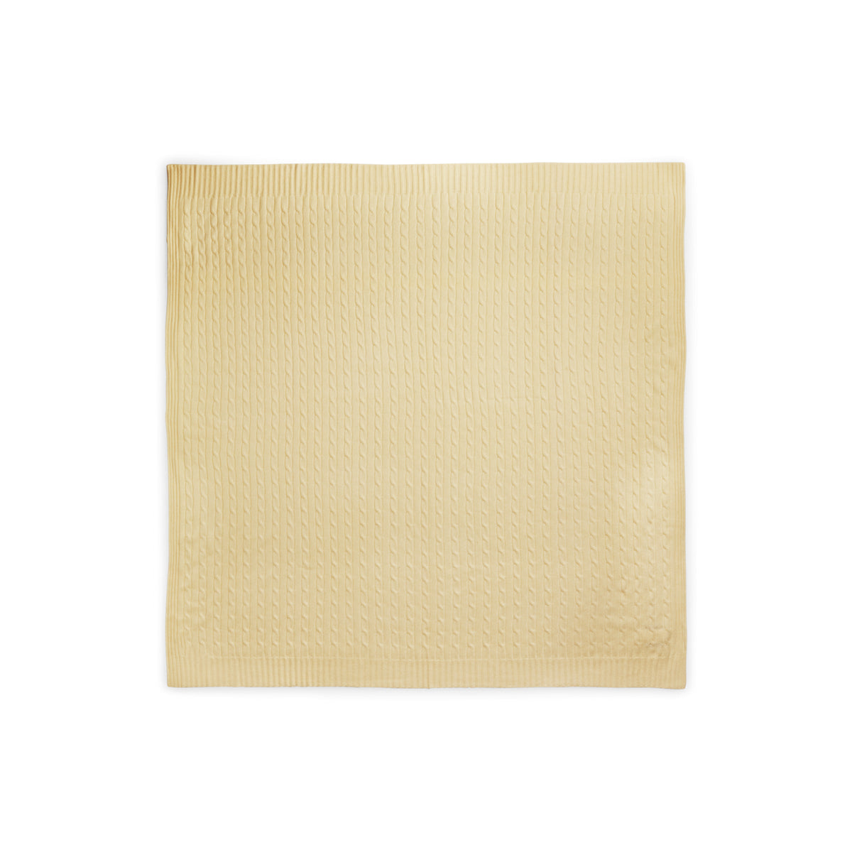The Iconic Cable Cashmere Throw Blanket in Burnished Chamois