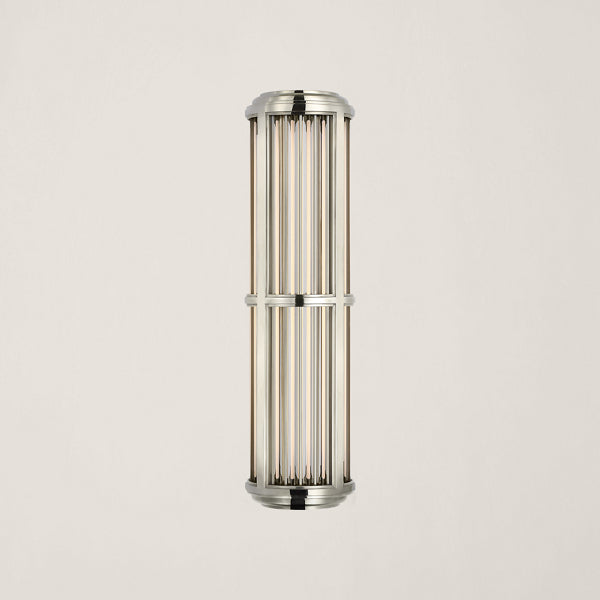 Perren Medium Wall Sconce - Polished Nickel and Glass Rods