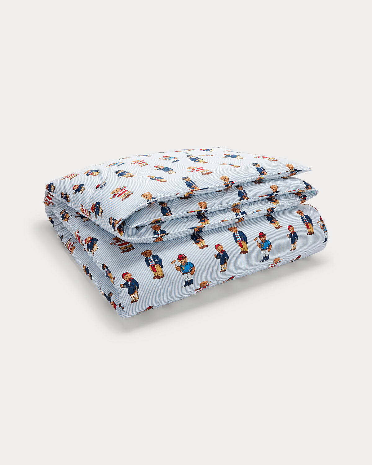 Teddy Bear Stripe Comforter Set