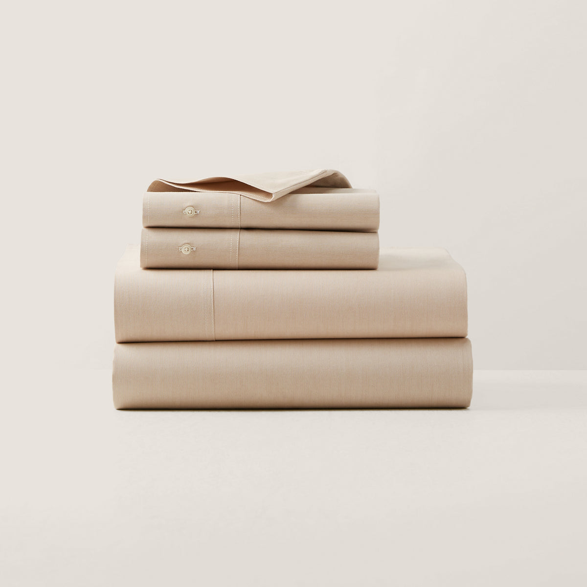 Organic Cotton Oxford Solid Sheeting - Tan