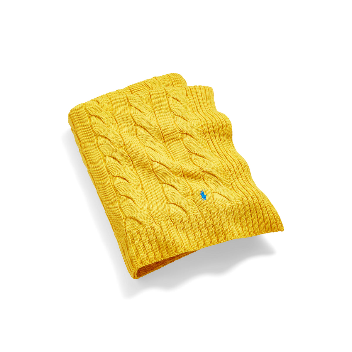 Hanley Cable-Knit Throw Blanket - Yellowfin