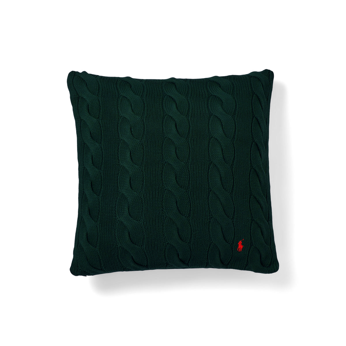 Hanley Cable-Knit Throw Pillow - College Green