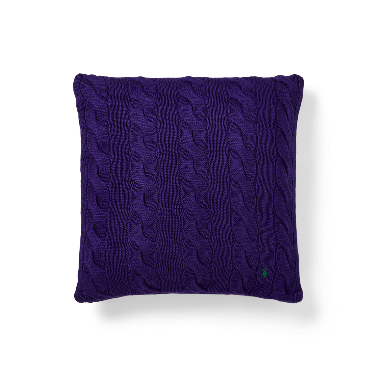 Hanley Cable-Knit Throw Pillow - Chalet Purple