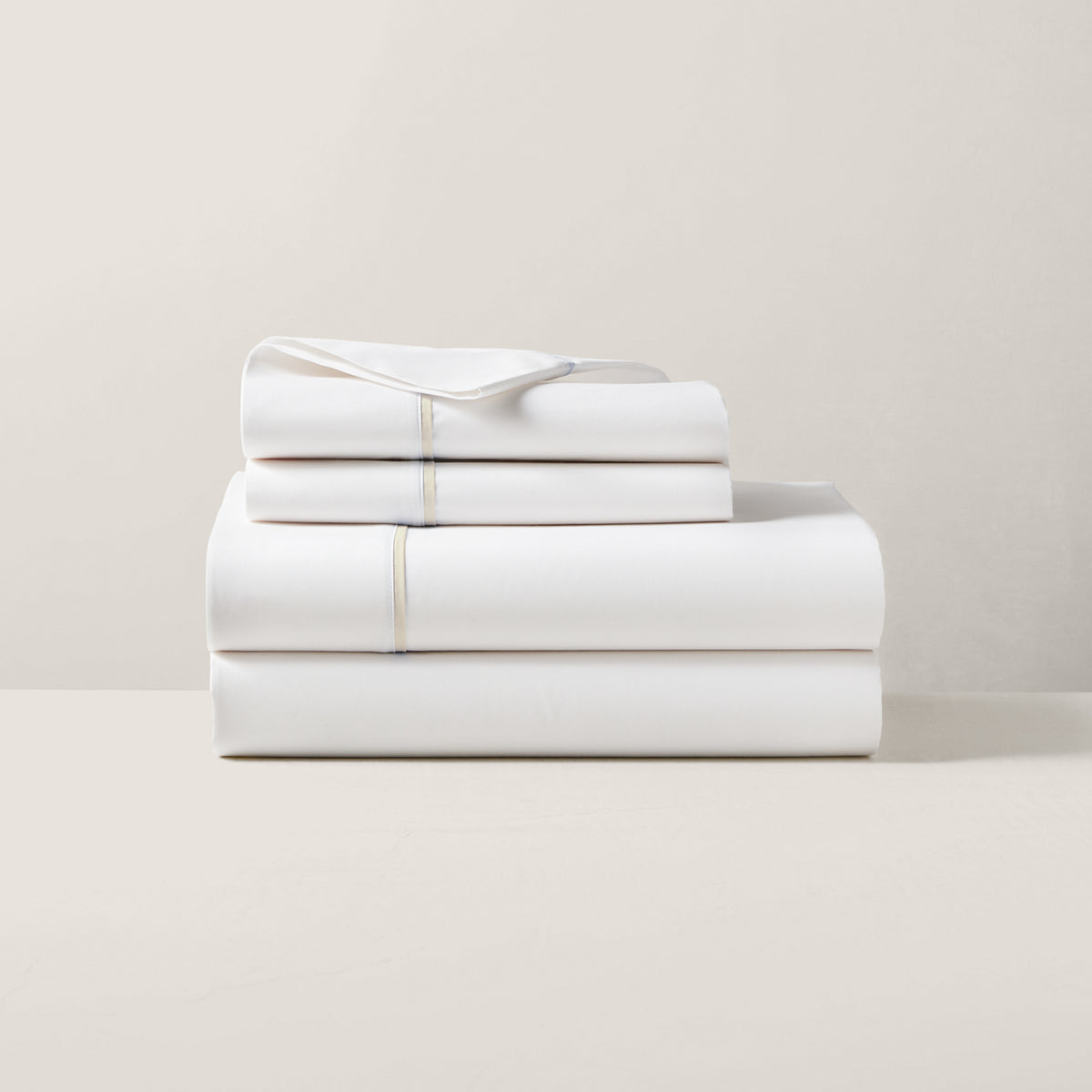 Organic Cotton Percale Palmer Sheeting - Sand Dune