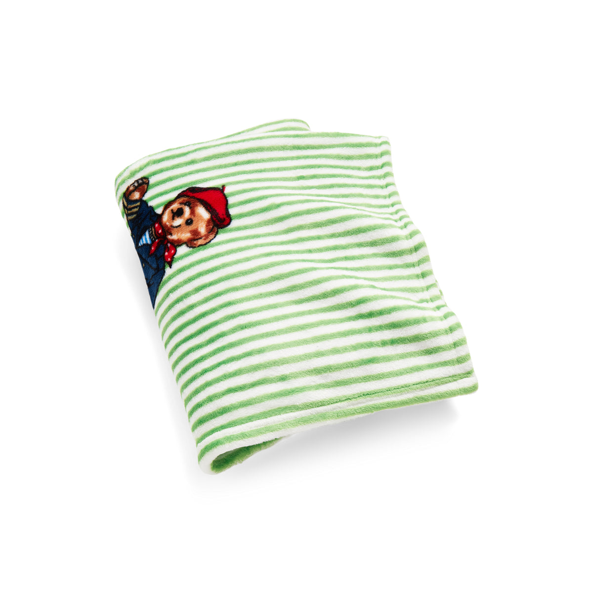 Teddy Bear Stripe Throw Blanket - Green