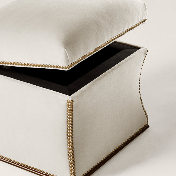 Florence Storage Ottoman detail view 3 - Ralph Lauren Home Furniture