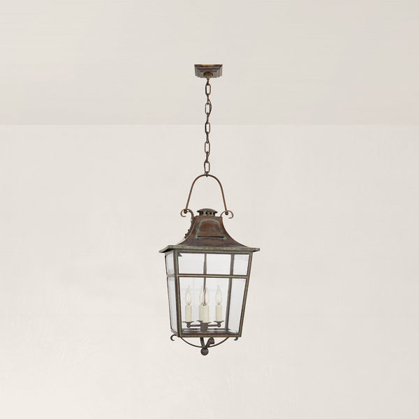 Carrington Small Lantern - Weathered Verdigris