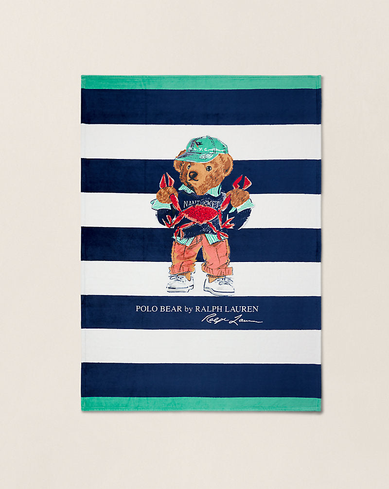 Seaside Polo Bear Throw Blanket