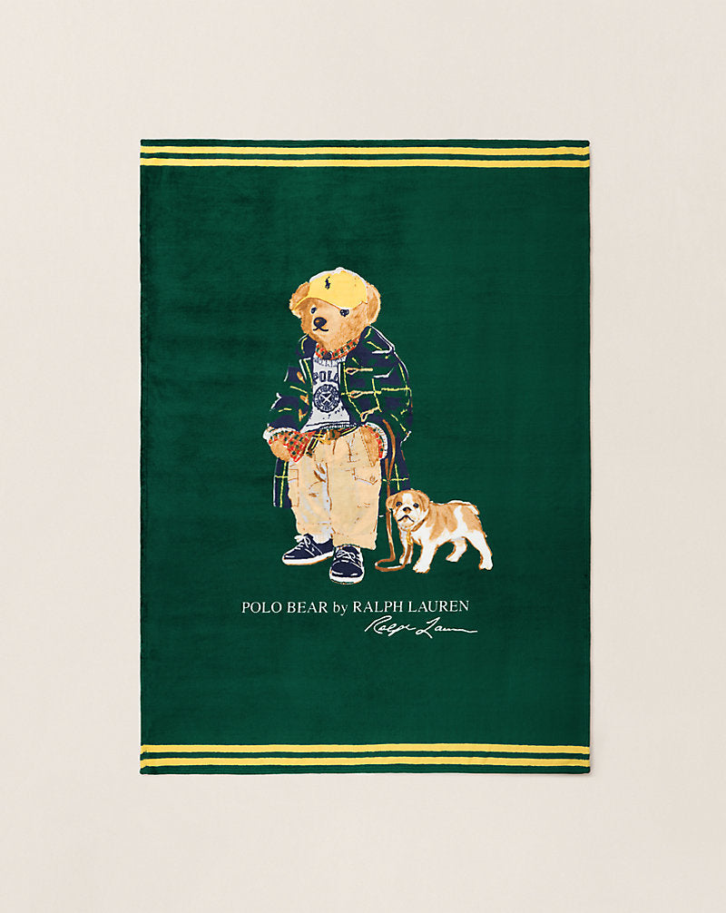 Toggle Coat Polo Bear Throw Blanket