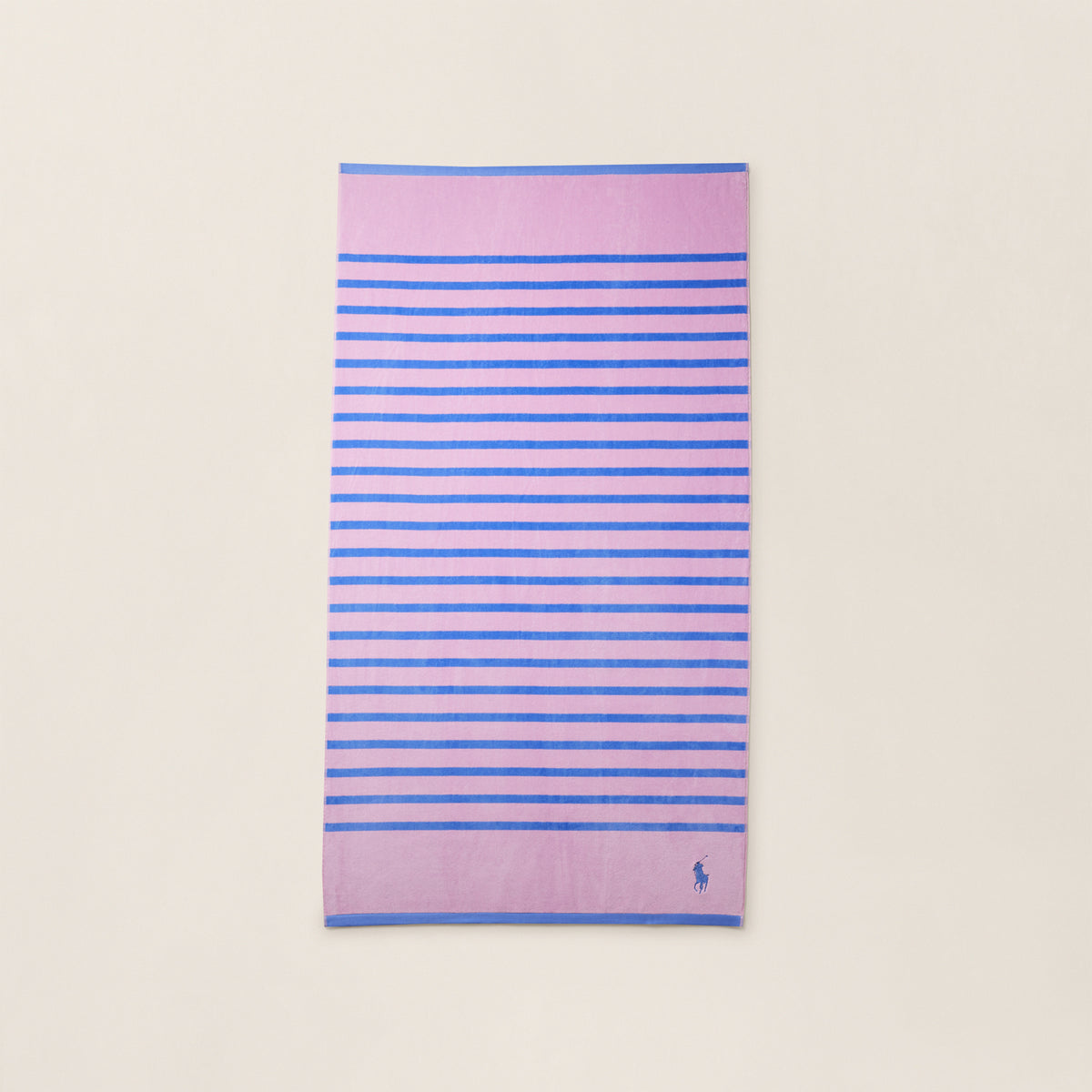 Bedstone Striped Beach Towel - Pink