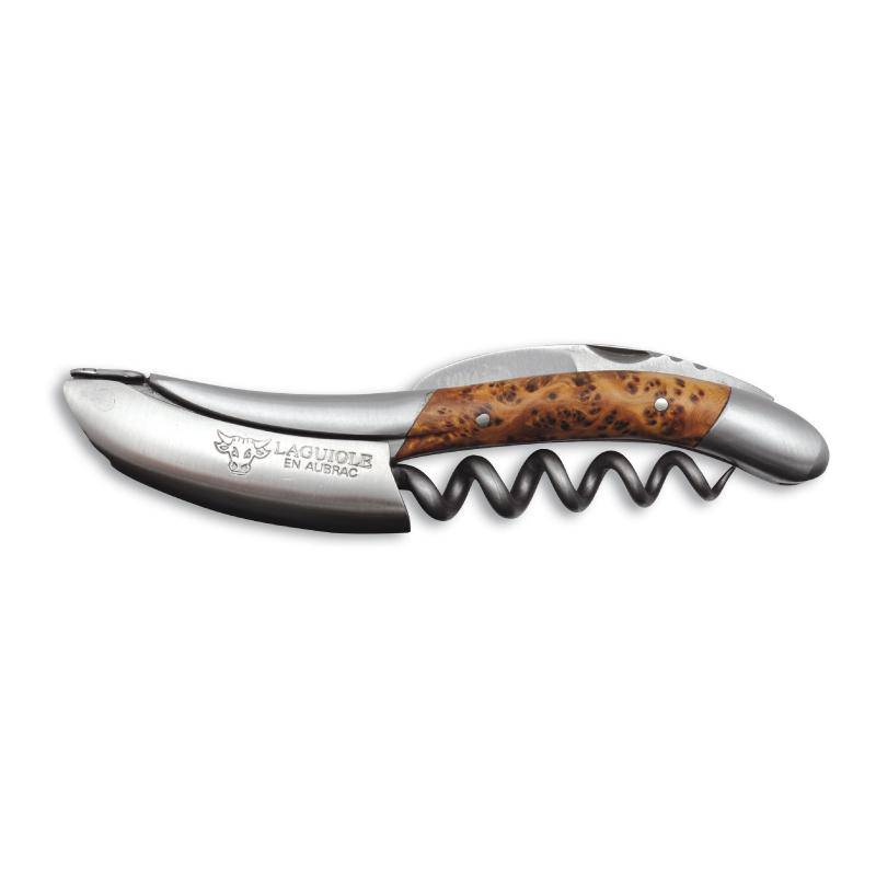 Sommelier Waiter's Corkscrew,  Juniper Wood Handle-Laguiole en Aubrac France