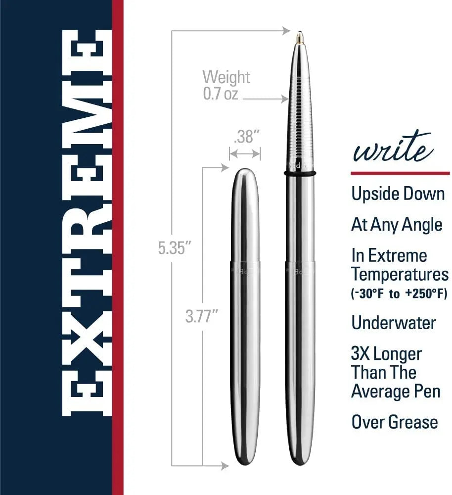 FISHER CHROME BULLET SPACE PEN- USA MOST POPULAR PEN Fisher Space Pen
